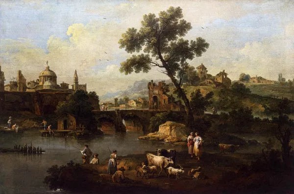 Landscape with River and Bridge