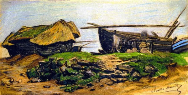 Caloges and Boat at Etretat