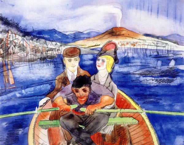 The Boat Ride from Sorrento, illustration no. 1 for Henry James' The Beast in the Jungle