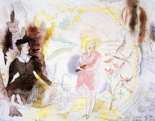 Flora and the Governess, Illustration No. 3 for The Turn of the Screw