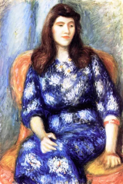 Woman in Blue Dress