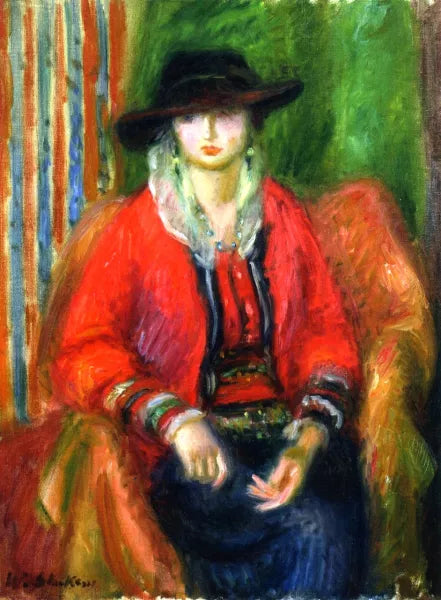 Woman in Red Jacket