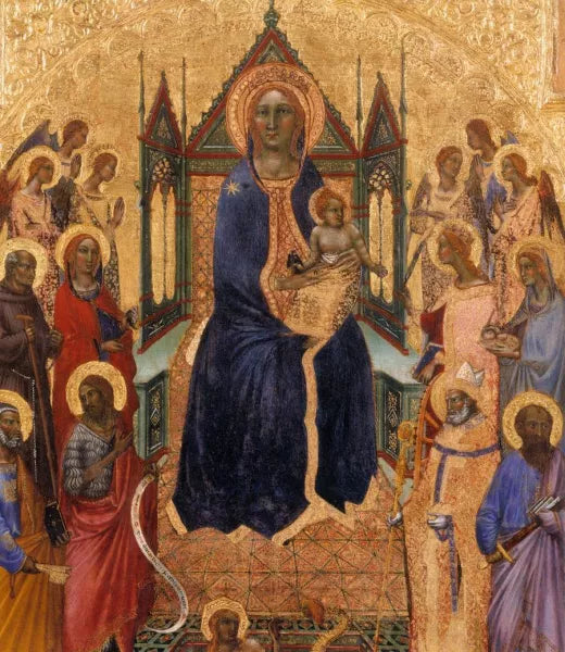 Virgin and Child with Angels and Saints Detail