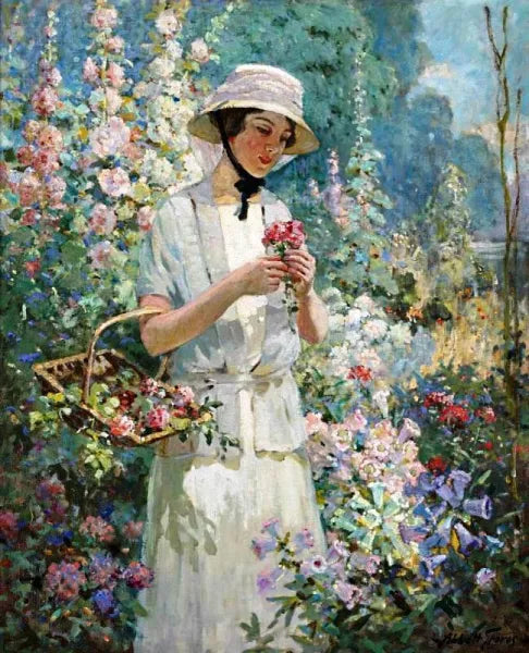 Woman with Flower Basket