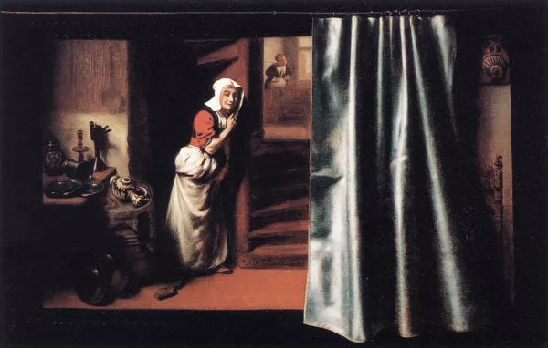 Eavesdropper with a Scolding Woman