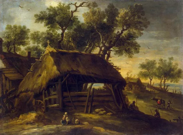 Landscape with Huts