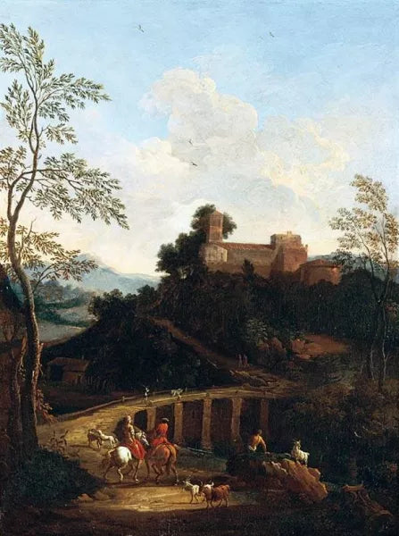 Roman Landscape Near to a Bridge