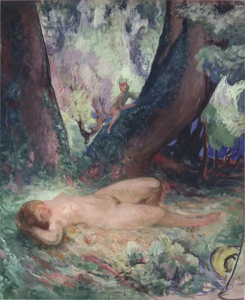 Nude in a Garden with a Satyr