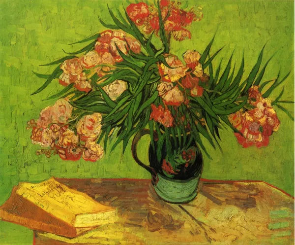 Still Life: Vase with Oleanders and Books