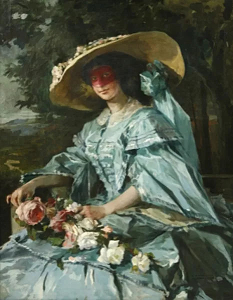 Retrato de Mujer con Sombrero