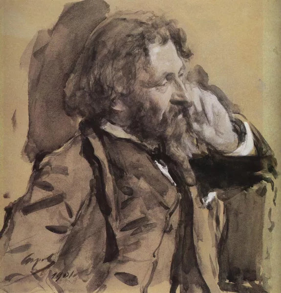 Portrait of the Artist Ilya Repin by Valentin Serov