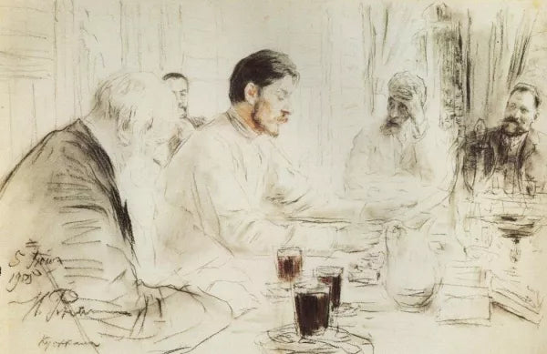 Maxim Gorky Reading in The Penates His Drama Children of the Sun
