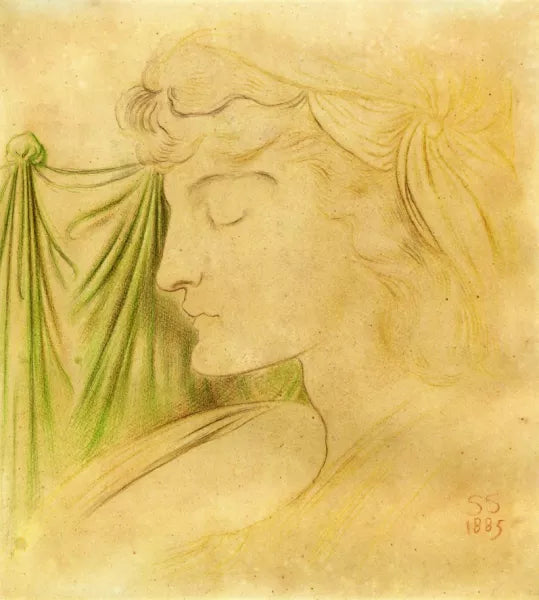 Woman's Head in Profile with Drapery