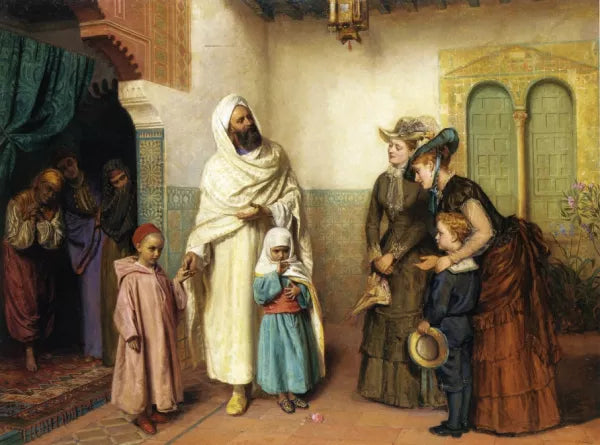 The Meeting of East and West (also known as The Presentation or English Ladies visiting a Moore's House)