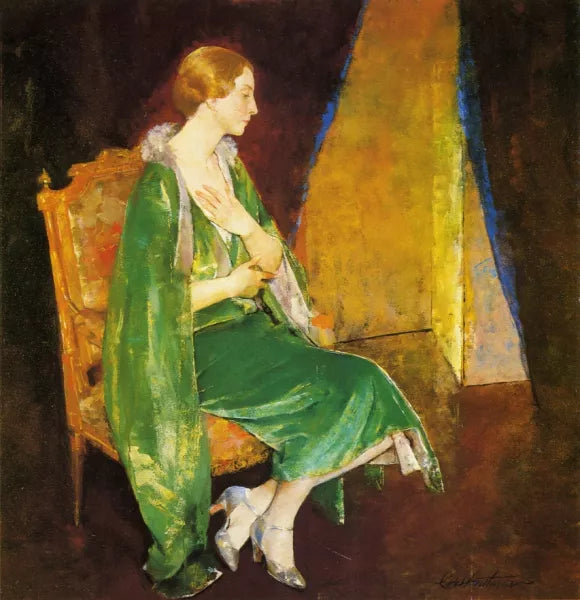 Woman in Green also known as Portrait of Mrs. Crocket