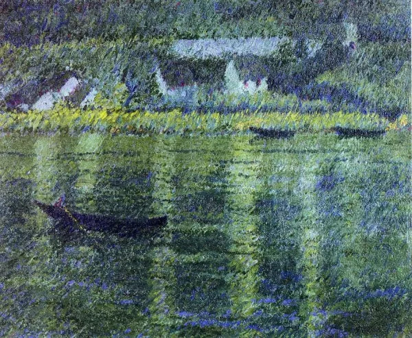 Boats in a River also known as The Seine at Port-Villez