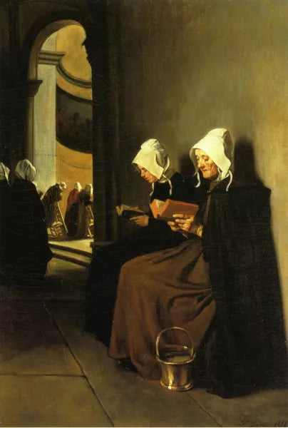 On the Pauper's Bench - Souvenir of Brittany