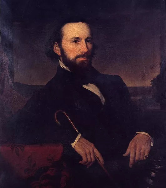Portrait of a Man Holding a Cane