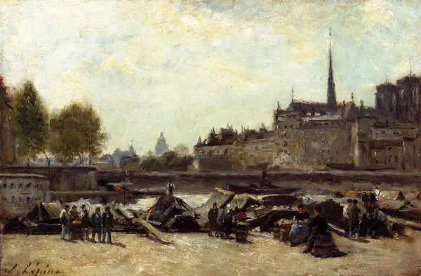 The Apple Market, Quai de Gesvres and Quai de l'Hotel de Ville, near the Pont d'Arcole