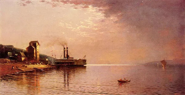 The Side-Wheeler 'The City of St. Paul' on The Missippippi River, Dubuque, Iowa