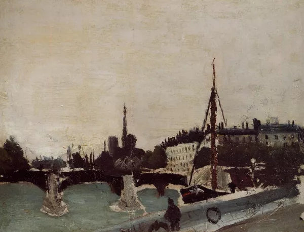View of the Ile Saint-Louis from the Quai Henri IV study