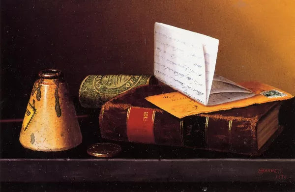 Still Life with Ink Bottle, Book and Letter also known as Still Life with Universal Gazetteer
