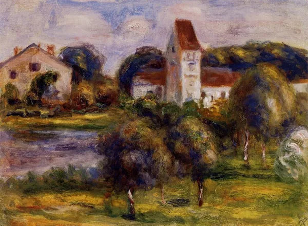 Breton Landscape - Church and Orchard