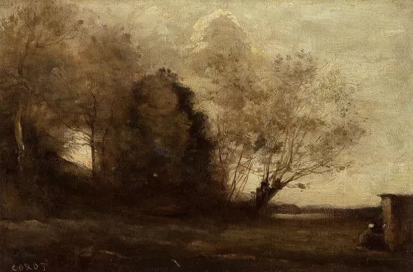 Peasant Girl Near a Cabin