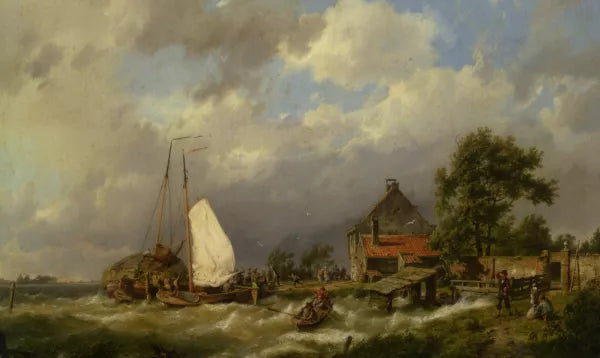 Boats Docking in an Estuary
