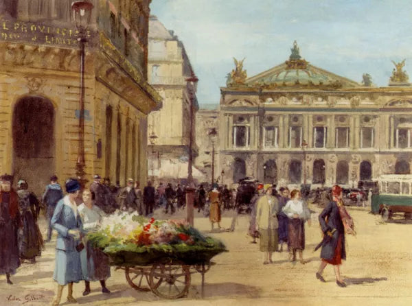 The Flower Seller, Place De L'Opera, Paris