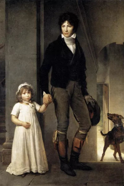 Jean-Baptist Isabey, Miniaturist, with His Daughter
