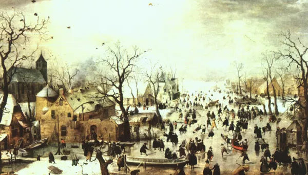 A Scene on the Ice near a Town