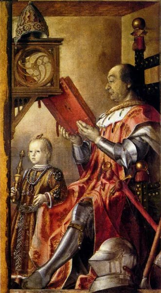 Federico Da Montefeltro With His Son Guidobaldo