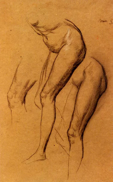 Nude Studies Of Long Mary, Two Being Studies For Eve Tempted