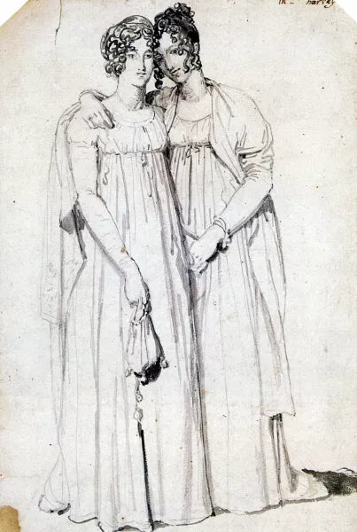 Henriette Harvey and Her Half Sister Elizabeth Norton