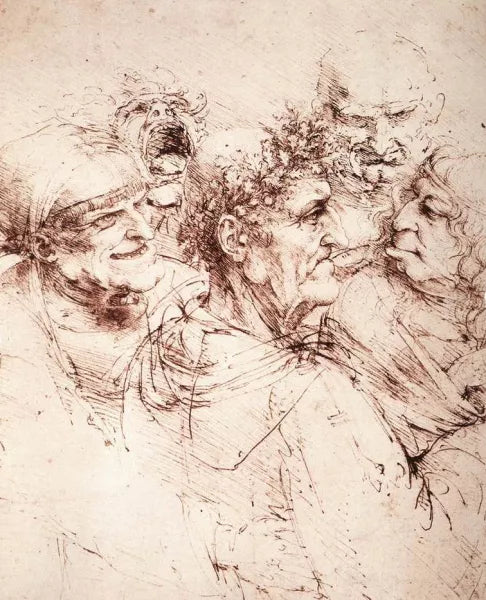 Study of Five Grotesque Heads
