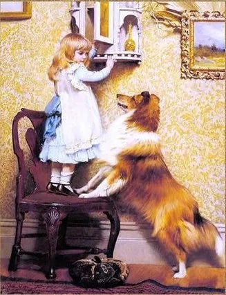 A Little Girl and Her Sheltie