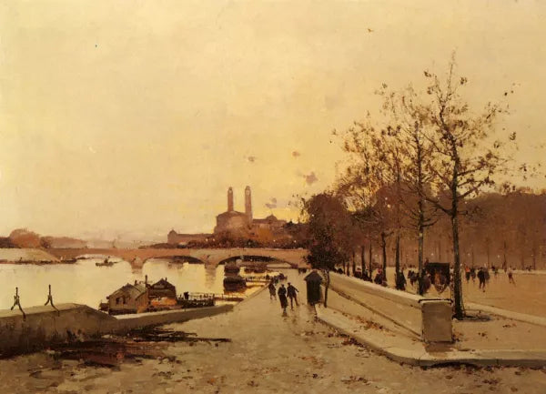 Pont sue la Seine avec une vue sur l'ancien Trocadero
