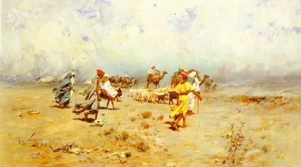 An Arab Caravan On The Move