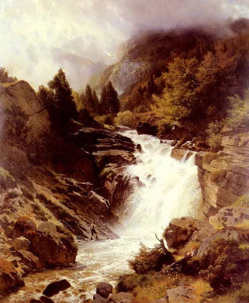 A Waterfall In The Bavarian Alps