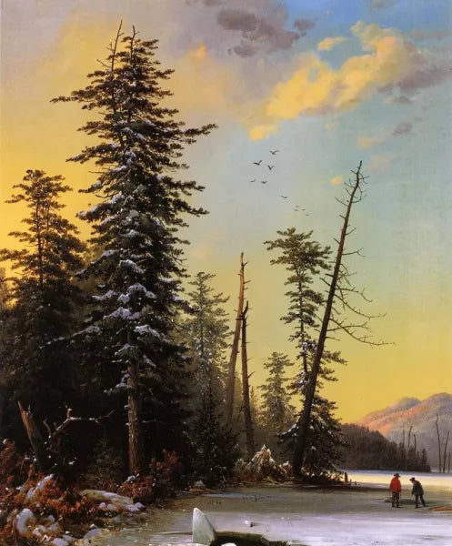 Winter Evening on a Lake at the Pine Swamp