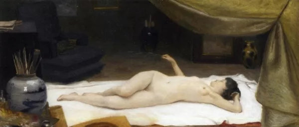 A Reclining Nude in a Studio
