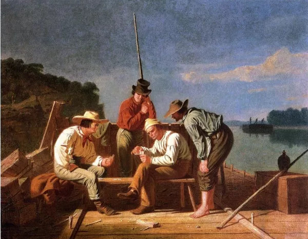 In a Quandry also known as Mississippi Raftsmen Playing Cards