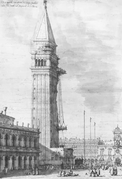 The Piazzetta: Looking North, The Campanile Under Repair