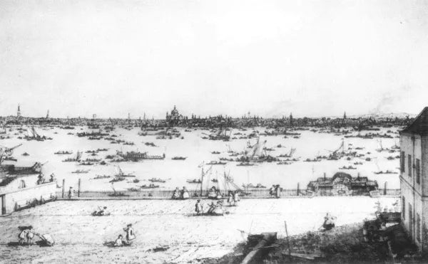 London: the Thames and the City of London from the Terrace of Richmond House