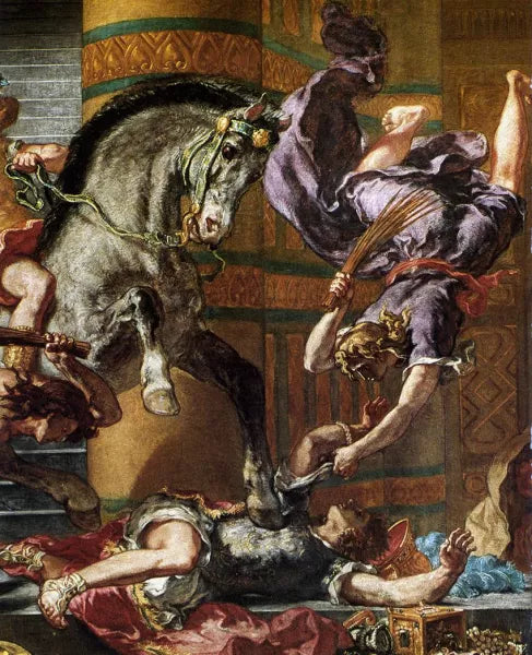 Heliodoros Driven from the Temple Detail
