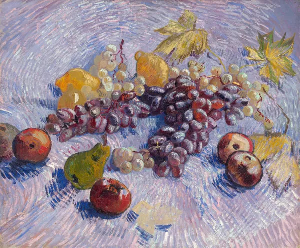 Grapes, Lemons, Pears, and Apples