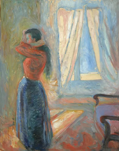 Woman Looking In The Mirror