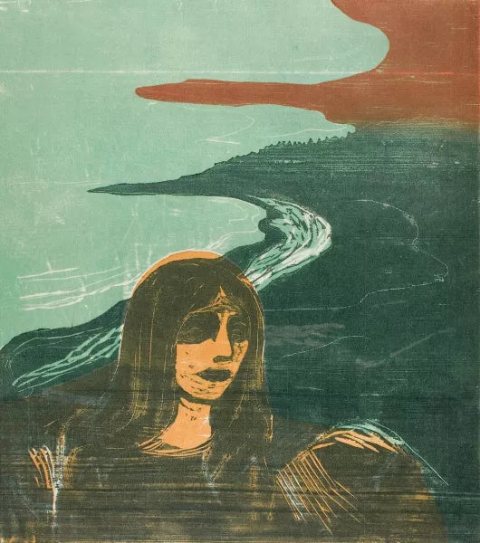 Woman's Head against the Shore