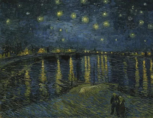 Starry Night Over the Rhone (Darker Version)